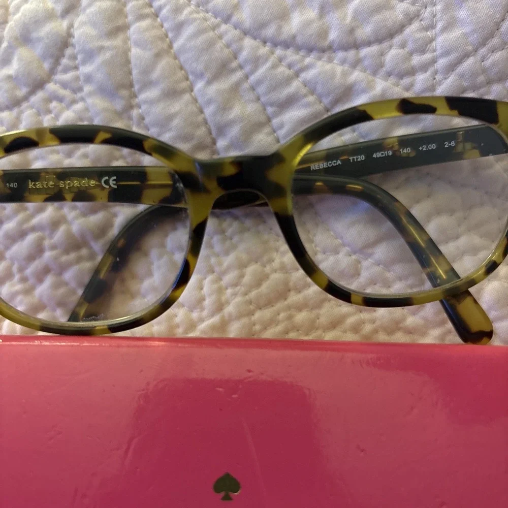 Kate Spade Rebecca TT20 Reading Glasses +2.00 Square Tortoise Eyeglasses 49()